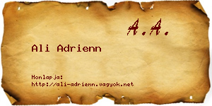 Ali Adrienn névjegykártya